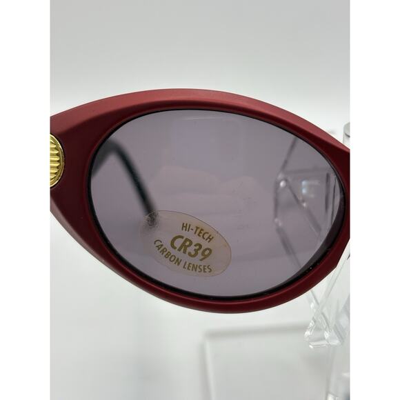Essence 706 Raspberry Oval Sunglasses Red Black Women Made In Italy main image 2